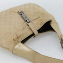 GUCCI GG Canvas Jackie Shoulder Bag Beige Silver 001 3306 Auth 183958-6