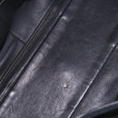LOEWE Anagram Americana 28 Hand Bag Suede Leather Black Silver Auth 183959V-10