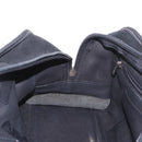 LOEWE Anagram Americana 28 Hand Bag Suede Leather Black Silver Auth 183959V-22