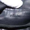 LOEWE Anagram Americana 28 Hand Bag Suede Leather Black Silver Auth 183959V-11