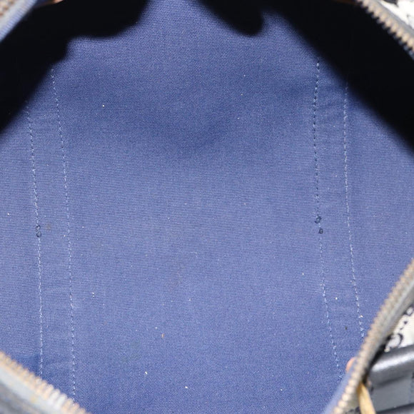 GUCCI GG Canvas Boston Bag Navy Gold Auth 183960