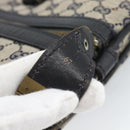 GUCCI GG Canvas Boston Bag Navy Gold Auth 183960-11