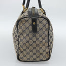 GUCCI GG Canvas Boston Bag Navy Gold Auth 183960-4