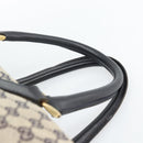 GUCCI GG Canvas Boston Bag Navy Gold Auth 183960-8