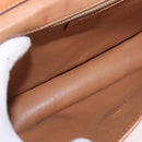 CELINE Macadam Canvas Shoulder Bag PVC Leather Brown Gold Auth 183962-11