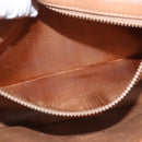 CELINE Macadam Canvas Shoulder Bag PVC Leather Brown Gold Auth 183962-24