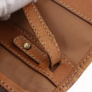 CELINE Macadam Canvas Shoulder Bag PVC Leather Brown Gold Auth 183962-10