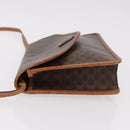 CELINE Macadam Canvas Shoulder Bag PVC Leather Brown Gold Auth 183962-4