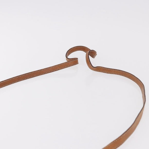 CELINE Macadam Canvas Shoulder Bag PVC Leather Brown Gold Auth 183962