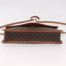CELINE Macadam Canvas Shoulder Bag PVC Leather Brown Gold Auth 183962-5