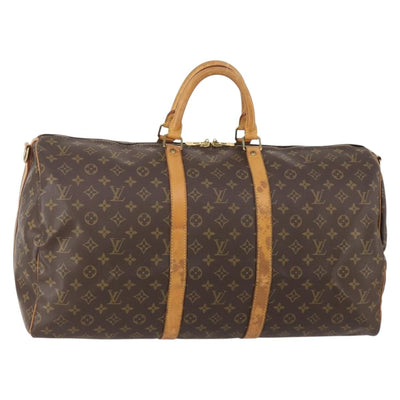 LOUIS VUITTON Monogram Keepall Bandouliere 55 Boston Bag M41414 LV Auth 183970