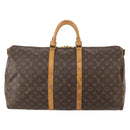 LOUIS VUITTON Monogram Keepall Bandouliere 55 Boston Bag M41414 LV Auth 183970-13