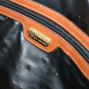 FENDI Pecan Canvas Boston Bag PVC 2way Black Brown Auth 183971-24