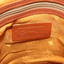 MCM Vicetos Logogram Boston Bag PVC Leather 2way Brown Gold Auth 183972-22