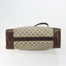GUCCI GG Supreme Hand Bag PVC 2way Beige Gold Auth 183973-11