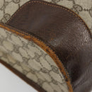 GUCCI GG Supreme Hand Bag PVC 2way Beige Gold Auth 183973-13