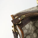 GUCCI GG Supreme Hand Bag PVC 2way Beige Gold Auth 183973-16