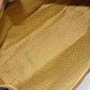 GUCCI GG Supreme Hand Bag PVC 2way Beige Gold Auth 183973-18