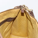 GUCCI GG Supreme Hand Bag PVC 2way Beige Gold Auth 183973-19
