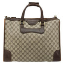 GUCCI GG Supreme Hand Bag PVC 2way Beige Gold Auth 183973-2
