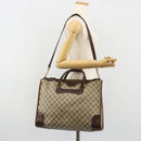GUCCI GG Supreme Hand Bag PVC 2way Beige Gold Auth 183973-23