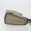 GUCCI GG Supreme Hand Bag PVC 2way Beige Gold Auth 183973-4