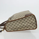 GUCCI GG Supreme Hand Bag PVC 2way Beige Gold Auth 183973-5