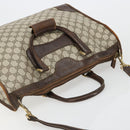 GUCCI GG Supreme Hand Bag PVC 2way Beige Gold Auth 183973-6