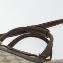 GUCCI GG Supreme Hand Bag PVC 2way Beige Gold Auth 183973-8