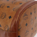 MCM Vicetos Logogram Shoulder Bag PVC Leather Brown Gold Auth 183974-10