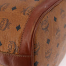 MCM Vicetos Logogram Shoulder Bag PVC Leather Brown Gold Auth 183974-12