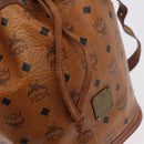MCM Vicetos Logogram Shoulder Bag PVC Leather Brown Gold Auth 183974-16