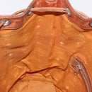 MCM Vicetos Logogram Shoulder Bag PVC Leather Brown Gold Auth 183974-19