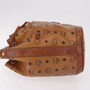 MCM Vicetos Logogram Shoulder Bag PVC Leather Brown Gold Auth 183974-5