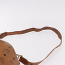 MCM Vicetos Logogram Shoulder Bag PVC Leather Brown Gold Auth 183974-8