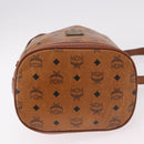 MCM Vicetos Logogram Shoulder Bag PVC Leather Brown Gold Auth 183974-9