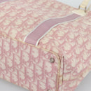 Christian Dior Trotter Canvas Tote Bag PVC Pink Silver Auth 183975-9