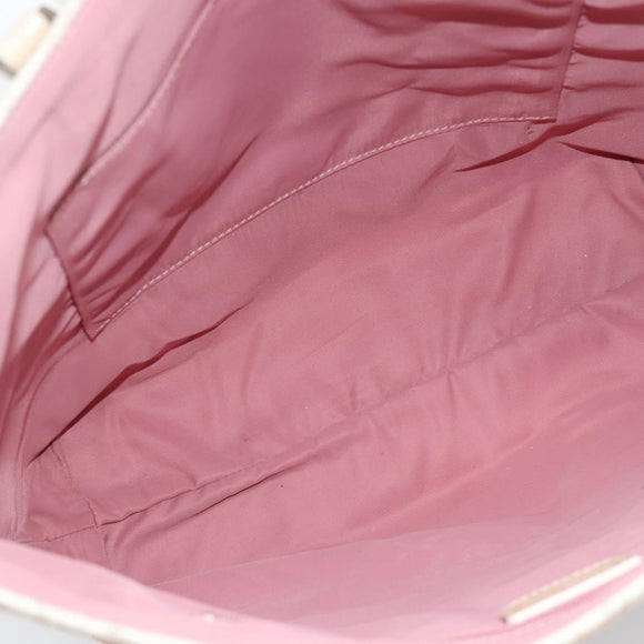 Christian Dior Trotter Canvas Tote Bag PVC Pink Silver Auth 183975
