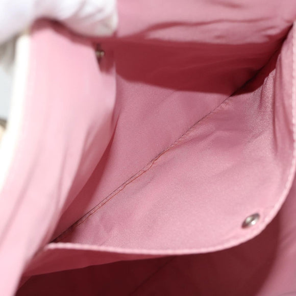 Christian Dior Trotter Canvas Tote Bag PVC Pink Silver Auth 183975