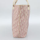 Christian Dior Trotter Canvas Tote Bag PVC Pink Silver Auth 183975-3