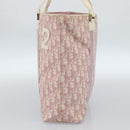 Christian Dior Trotter Canvas Tote Bag PVC Pink Silver Auth 183975-4