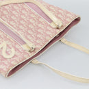 Christian Dior Trotter Canvas Tote Bag PVC Pink Silver Auth 183975-6