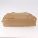 Miu Miu Hand Bag Leather 2way Beige Gold Auth 183976A-7
