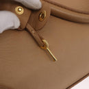 Miu Miu Hand Bag Leather 2way Beige Gold Auth 183976A-22
