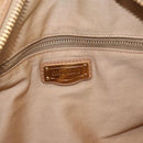 Miu Miu Hand Bag Leather 2way Beige Gold Auth 183976A-24