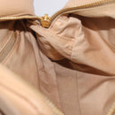 Miu Miu Hand Bag Leather 2way Beige Gold Auth 183976A-25