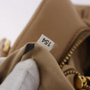Miu Miu Hand Bag Leather 2way Beige Gold Auth 183976A-12
