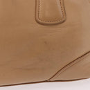 Miu Miu Hand Bag Leather 2way Beige Gold Auth 183976A-3