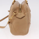 Miu Miu Hand Bag Leather 2way Beige Gold Auth 183976A-4