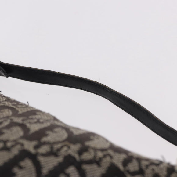 Christian Dior Trotter Canvas Handtasche Schwarz Silber Auth 183978